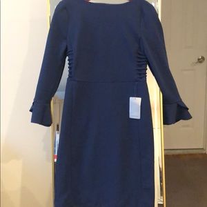 NWT 3/4 Sleeve Scuba Sheath Solid Dress